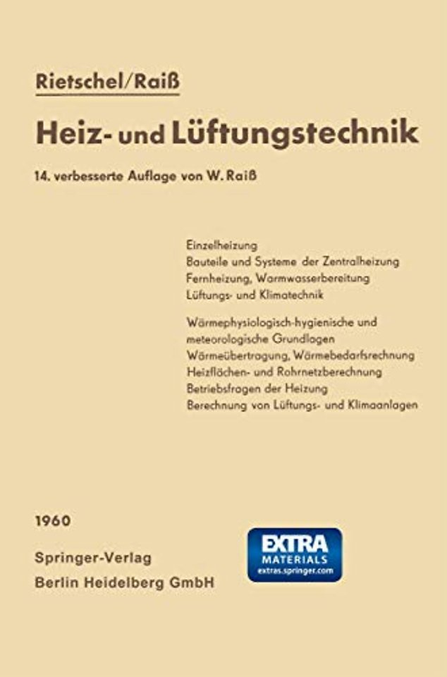 H. Rietschels Lehrbuch der Heiz- und Lüftungstechnik