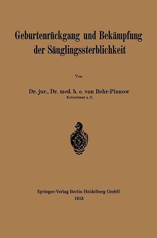 Geburtenrückgang und Bekämpfung der Säuglingssterblichkeit