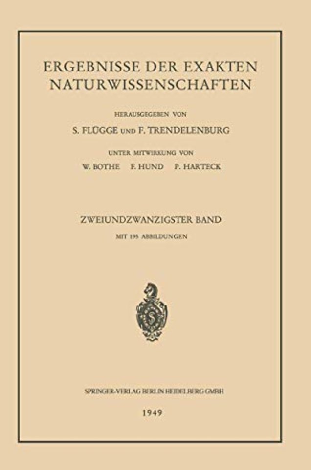 Ergebnisse der Exakten Naturwissenschaften