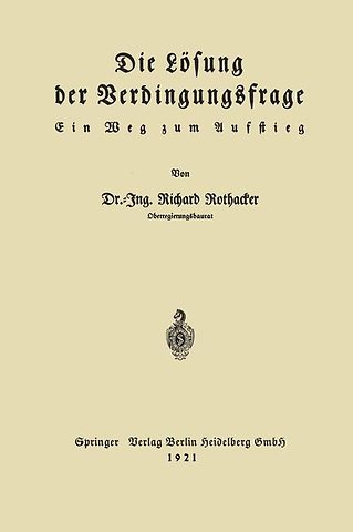 Die Lösung der Verdingungsfrage