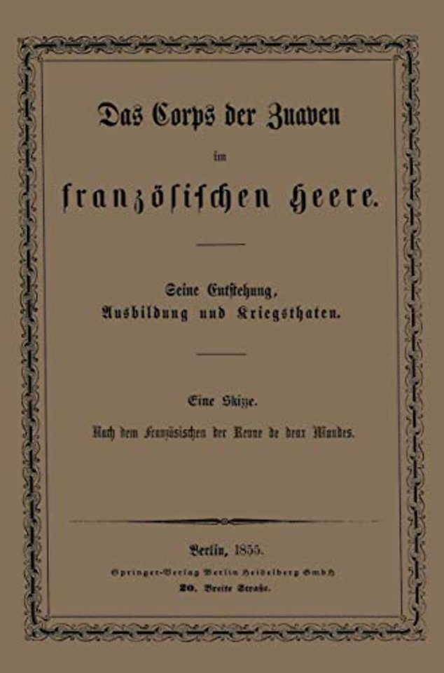 Das Corps der Zuaven im französischen Heere