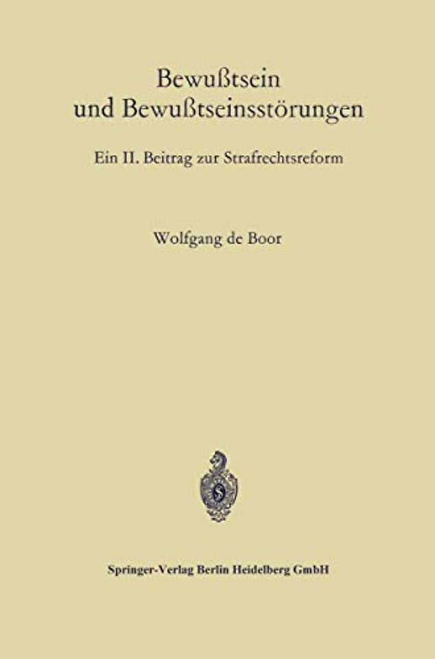 Bewußtsein und Bewußtseinsstörungen