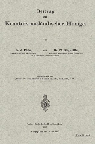 Beitrag zur Kenntnis ausländischer Honige