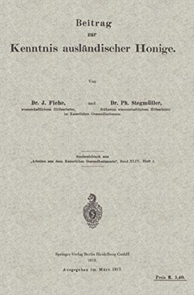 Beitrag zur Kenntnis ausländischer Honige