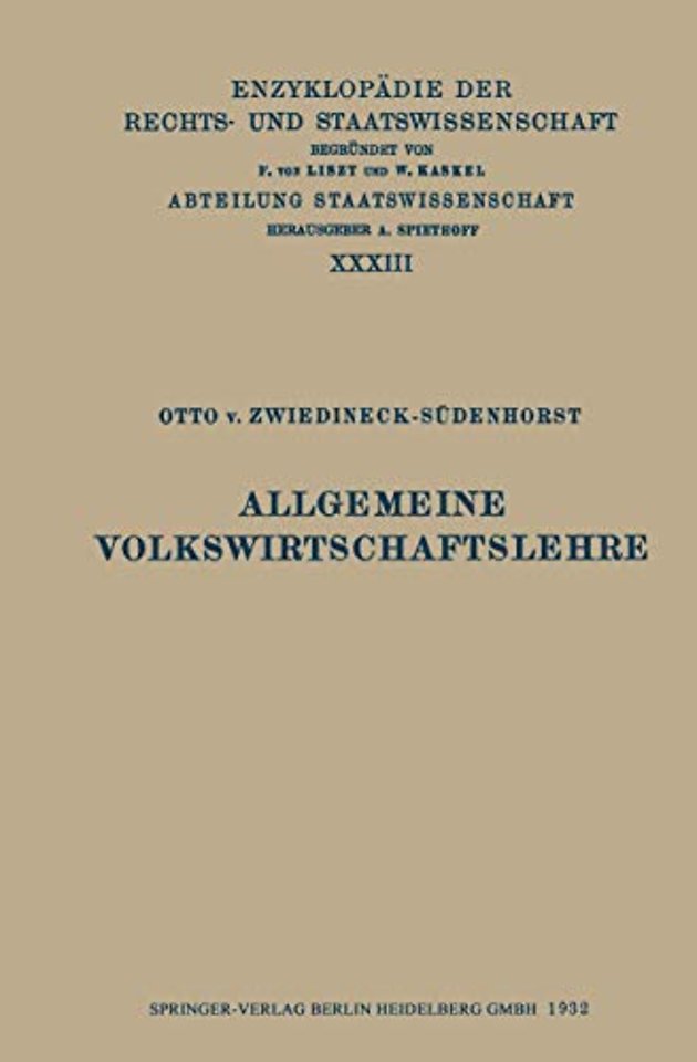 Allgemeine Volkswirtschaftslehre