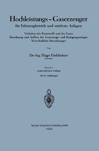 Hochleistungs-Gaserzeuger für Fahrzeugbetrieb und ortsfeste Anlagen