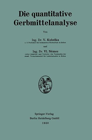 Die quantitative Gerbmittelanalyse