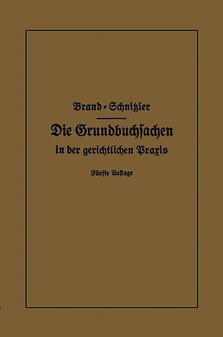 Die Grundbuchsachen in der gerichtlichen Praxis