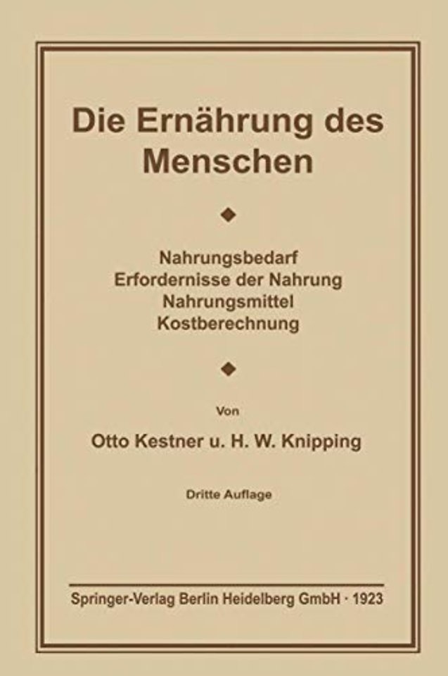Die Ernährung des Menschen