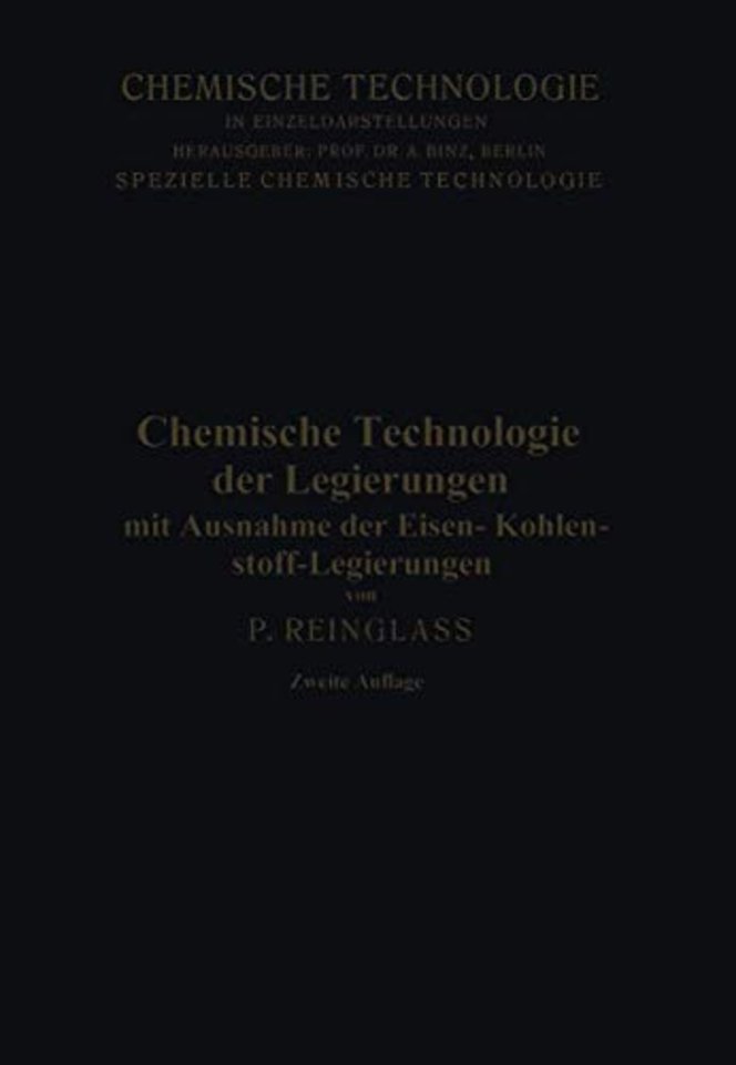 Chemische Technologie der Legierungen