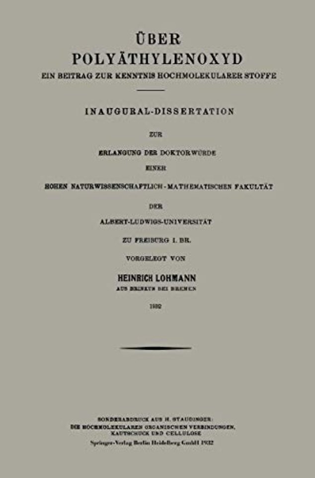 Über Polyäthylenoxyd