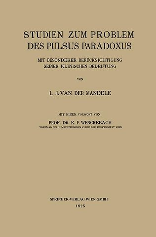 Studien zum Problem des Pulsus Paradoxus