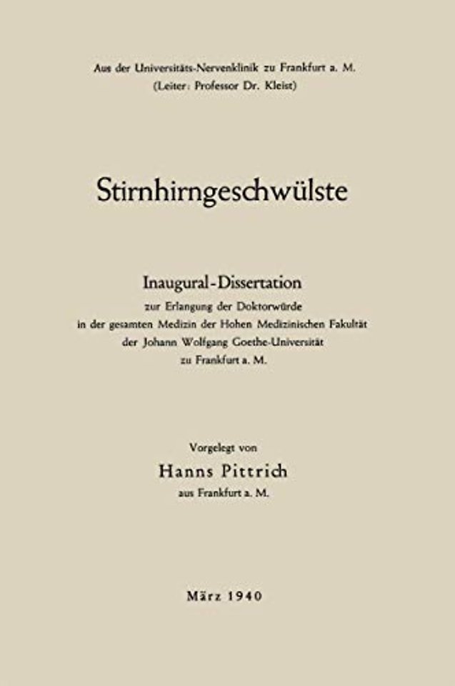 Stirnhirngeschwülste