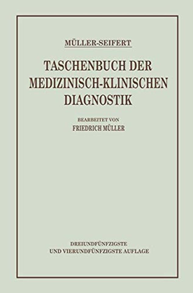 Taschenbuch der Medizinisch-Klinischen Diagnostik