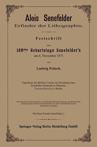 Alois Senefelder Erfinder der Lithographie