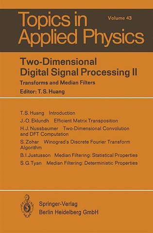 Two-Dimensional Digital Signal Processing II