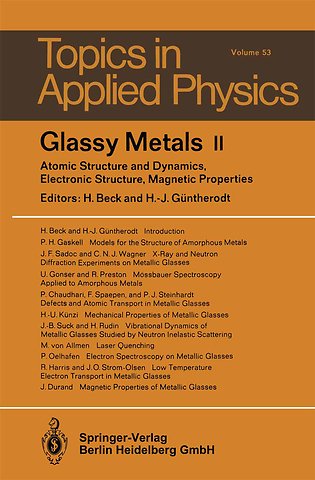 Glassy Metals II