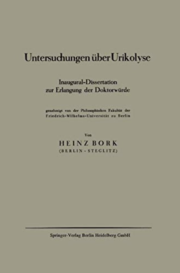 Untersuchungen über Urikolyse