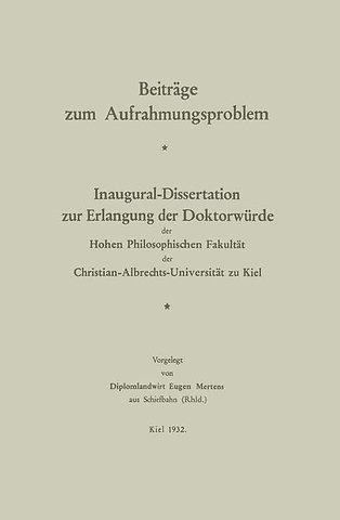 Beiträge zum Aufrahmungsproblem