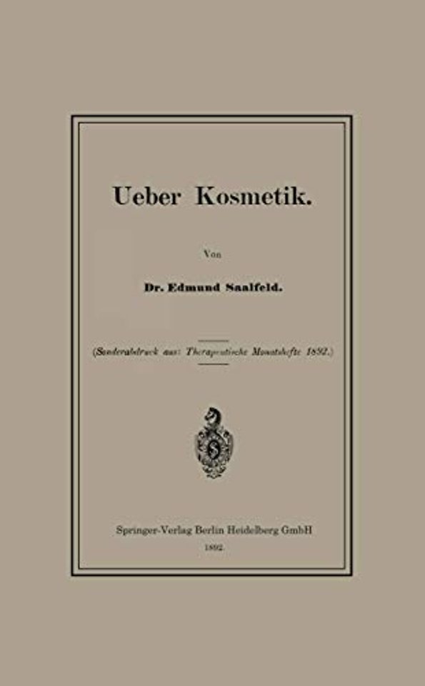 Ueber Kosmetik