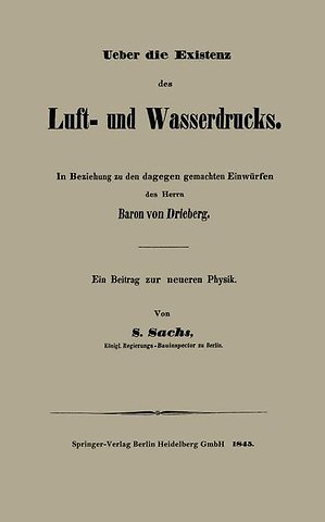 Ueber die Existenz des Luft- und Wasserdrucks