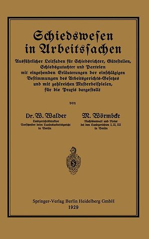 Schiedswesen in Arbeitssachen