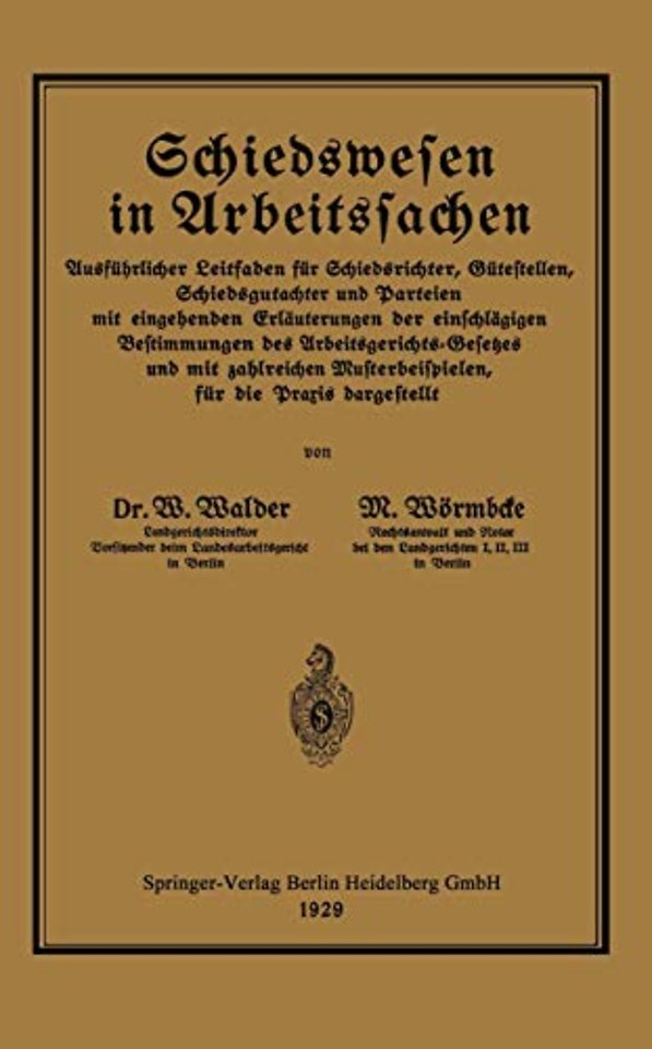 Schiedswesen in Arbeitssachen