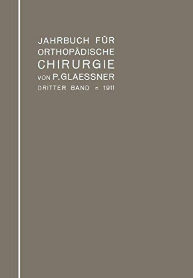 Jahrbuch für orthopädische Chirurgie