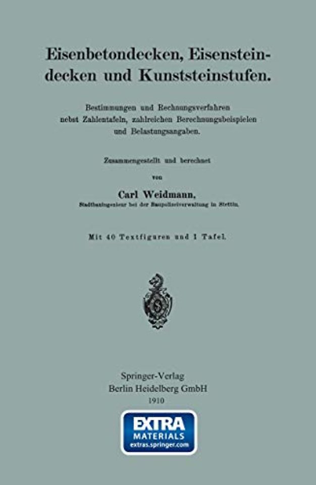 Eisenbetondecken, Eisensteindecken und Kunststeinstufen