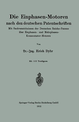 Die Einphasen-Motoren nach den deutschen Patentschriften