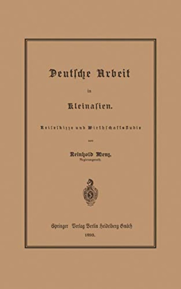 Deutsche Arbeit in Kleinasien