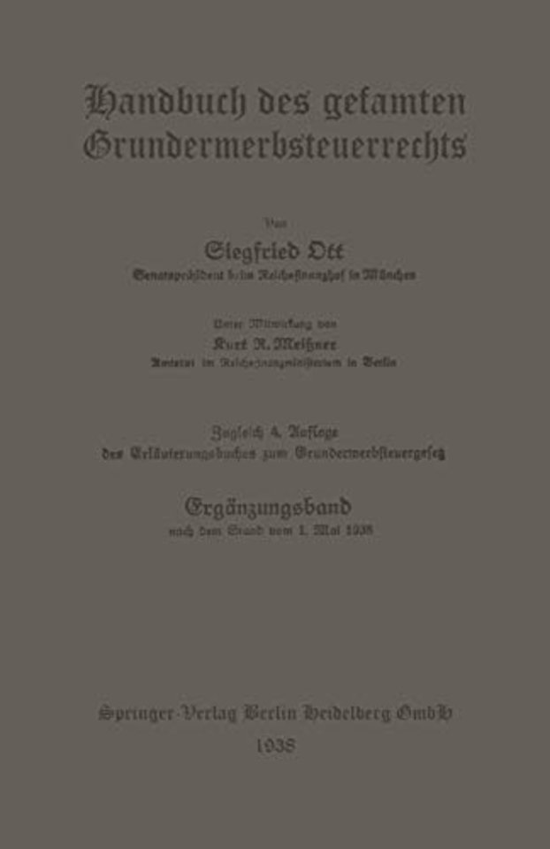Handbuch des gesamten Grunderwerbsteuerrechts