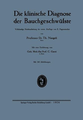 Die klinische Diagnose der Bauchgeschwülste