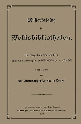 Musterkatalog für Volksbibliotheken