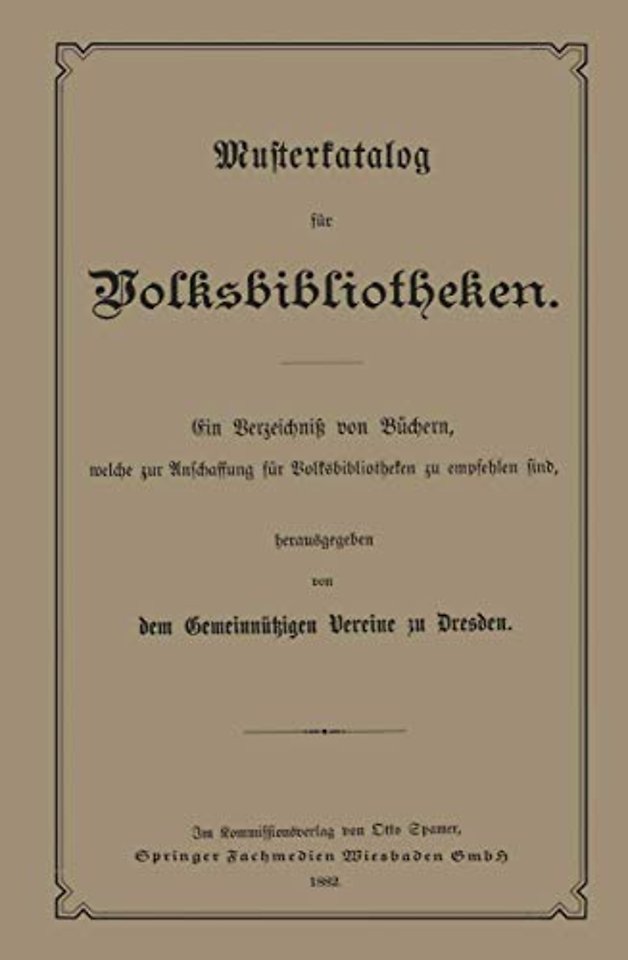 Musterkatalog für Volksbibliotheken