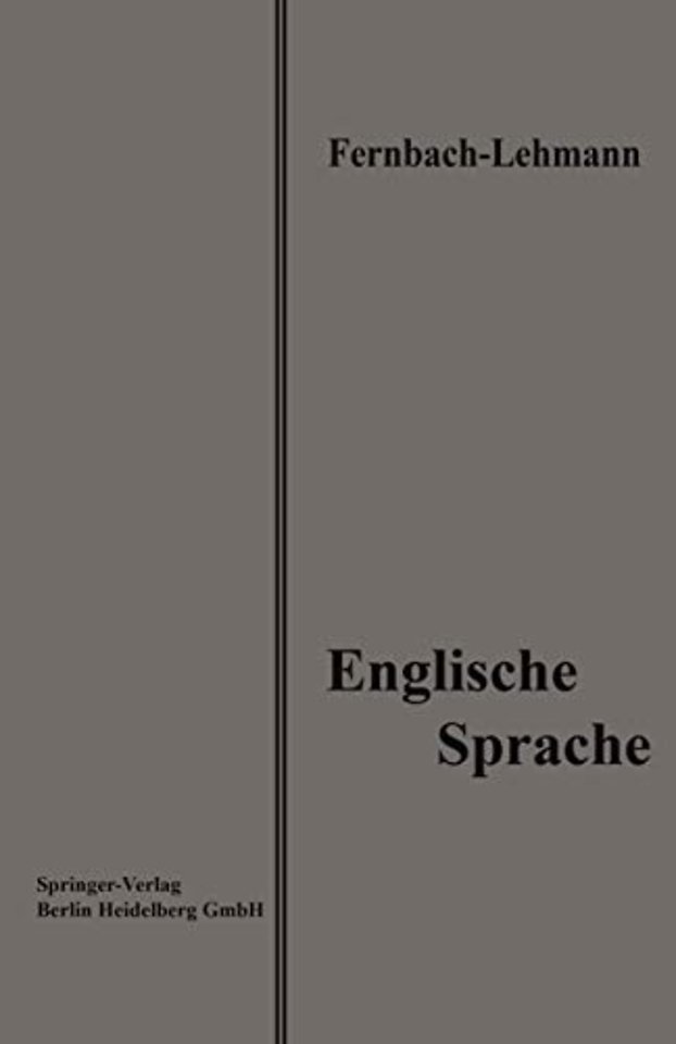 Lehrbuch der Englischen Sprache