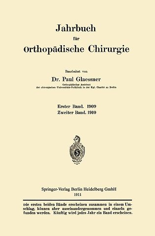 Jahrbuch für orthopädische Chirurgie