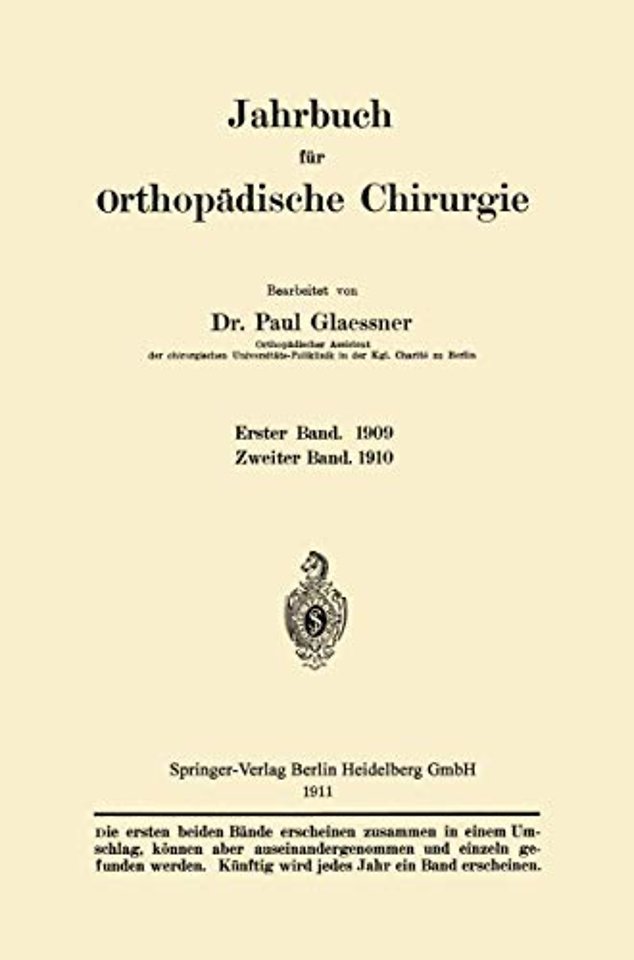 Jahrbuch für orthopädische Chirurgie