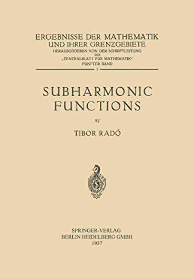 Subharmonic Functions