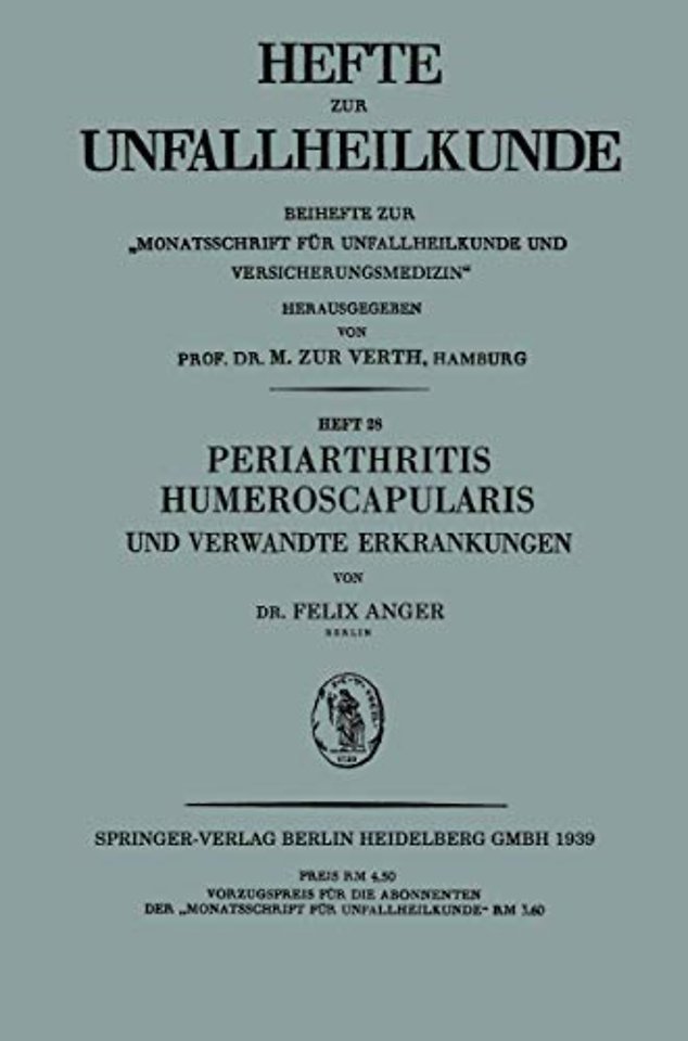 Periarthritis Humeroscapularis und Verwandte Erkrankungen