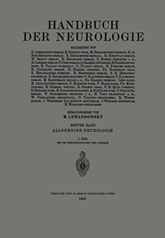 Handbuch der Neurologie