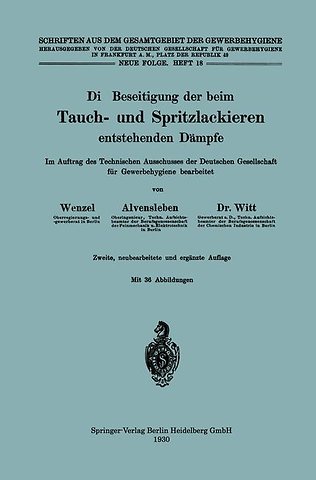 Die Beseitigung der beim Tauch- und Spritzlackieren entstehenden Dämpfe