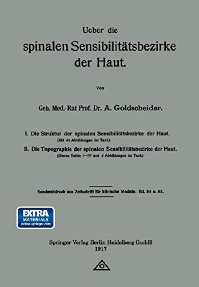 Ueber die spinalen Sensibilitätsbezirke der Haut