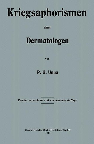Kriegsaphorismen eines Dermatologen
