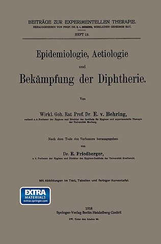 Epidemiologie, Aetiologie und Bekämpfung der Diphtherie