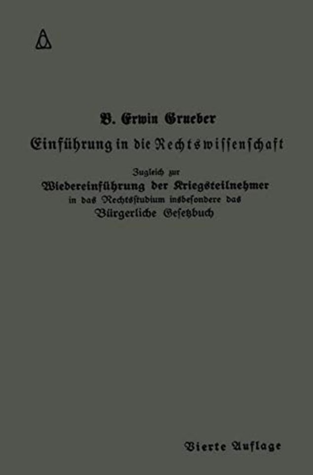 Einführung in die Rechtswissenschaft