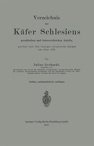 Verzeichnis der Käfer Schlesiens