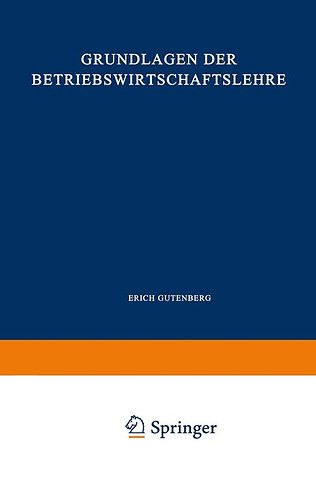 Grundlagen der Betriebswirtschaftslehre