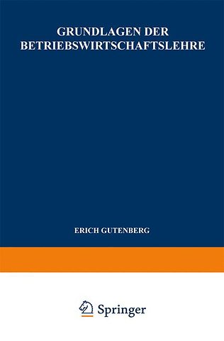 Grundlagen der Betriebswirtschaftslehre
