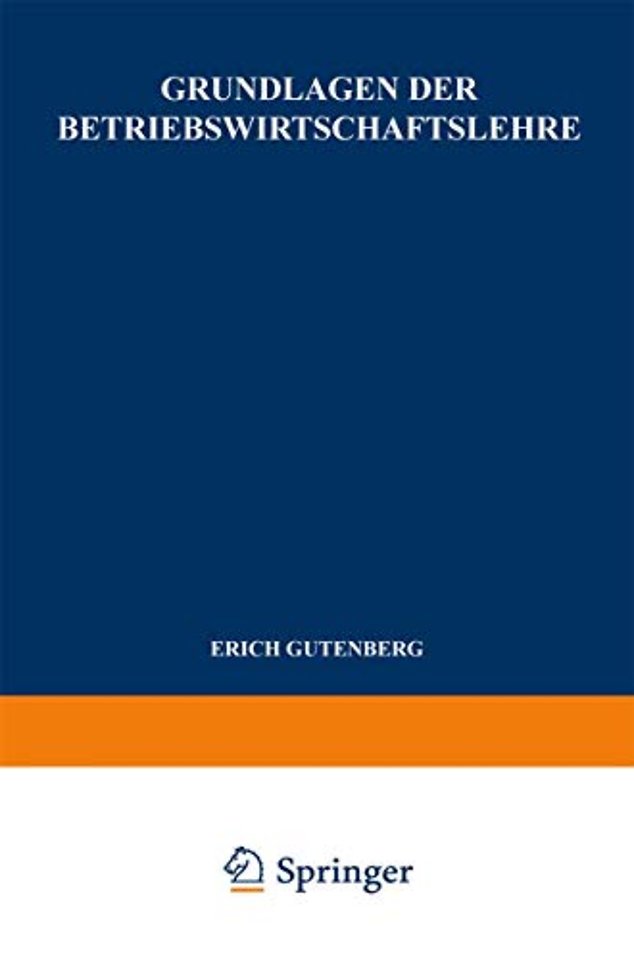 Grundlagen der Betriebswirtschaftslehre
